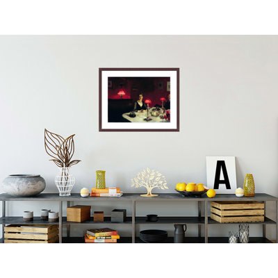 A Dinner Table at Night by John Singer Sargent -Framed Giclee Print