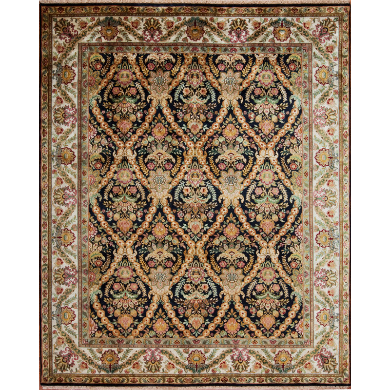Golden Age Hand Knotted Wool Area Rug, Rectangle 4' x 6'