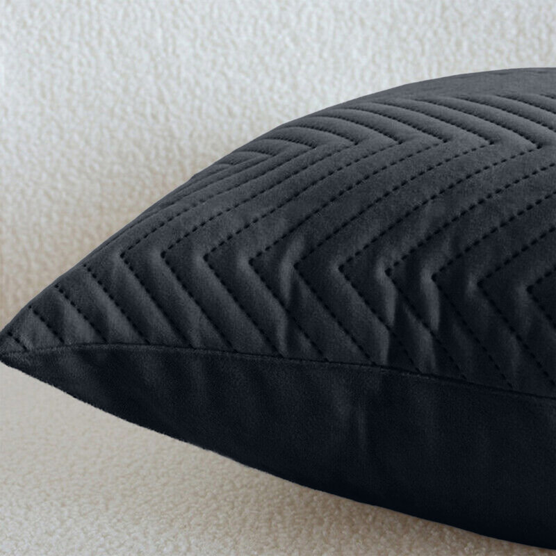 Square Scatter Cushion Cushion Cover, Black