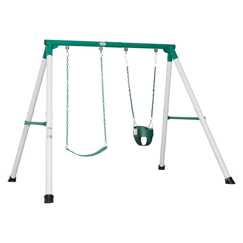 Backyard Discovery Mini Brutus Heavy-Duty Metal A-Frame Swing Set