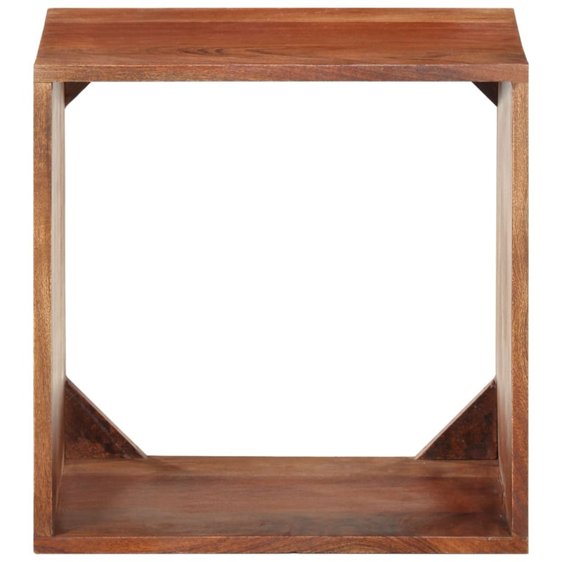Tablette murale en bois d'acacia massif 15,7 po x 11,8 po x 15,7 po