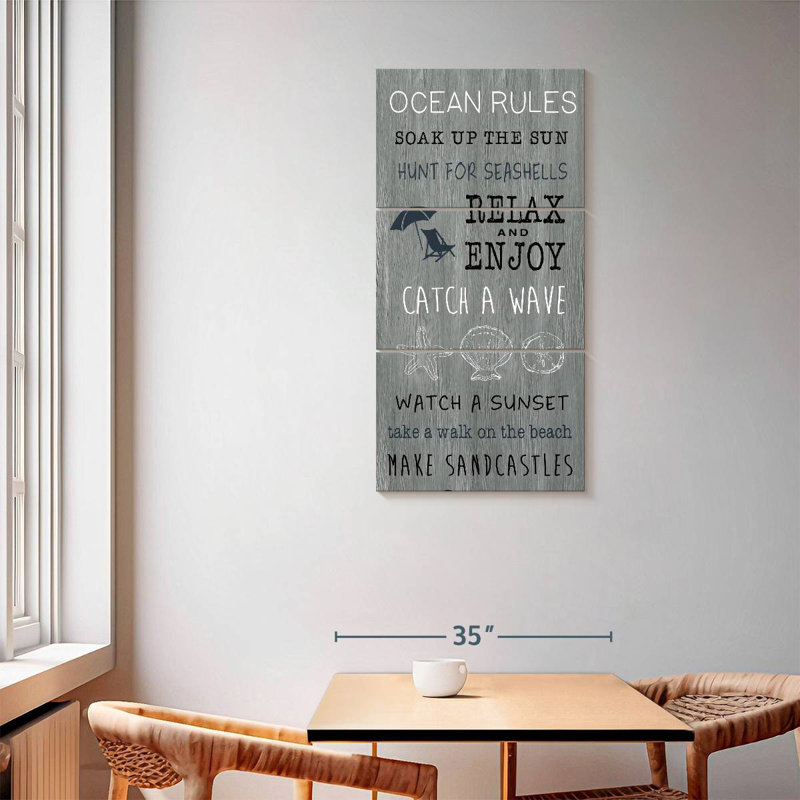 Ocean Rules, 62" H x 30" W