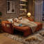 Canapé-lit convertible de 73,2 po, canapé-lit 2 en 1 avec lit escamotable, canapé en velours côtelé pour salon, chambre à coucher, appartement et petits espaces, orange-130139108