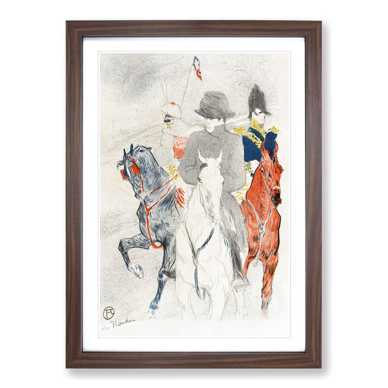 Napoleon by Henri De Toulouse-Lautrec - Picture Frame Painting, 90cm H x 65cm W x 2cm D, Walnut Framed