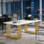 Bureau, bureau de direction élégant, bureau d'ordinateur fonctionnel