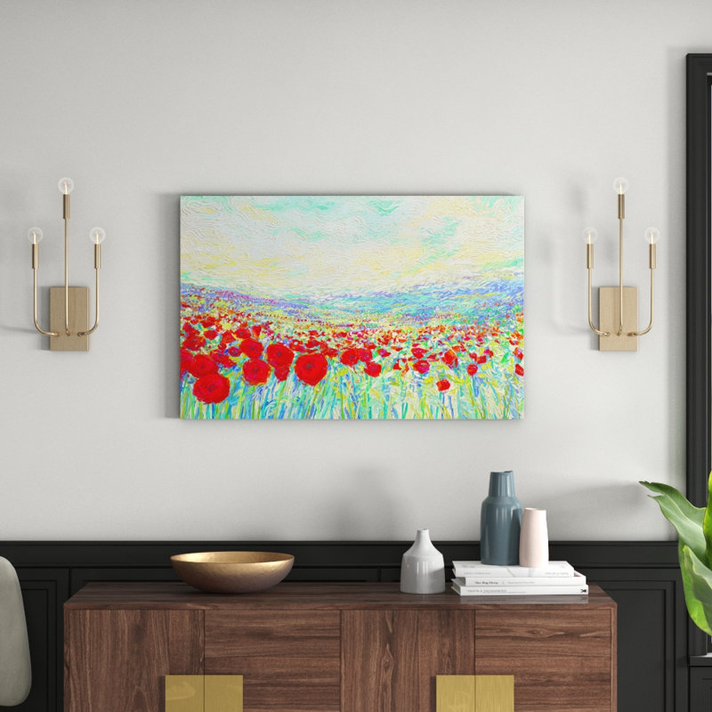 Poppies Of Oz by Iris Scott - Wrapped Canvas Painting, 152.5 cm H x 101.5 cm W