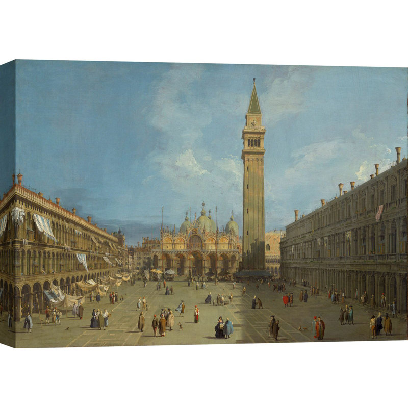 Piazza San Marco by Canaletto - Wrapped Canvas Art Prints, 60cm H x 80cm W x 4cm D