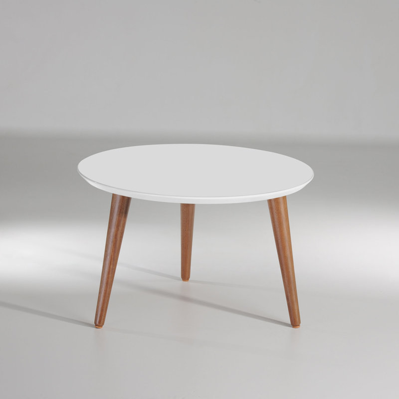 Kershner Coffee Table, White Gloss, 14.96" H x 23.62" L x 23.62" W