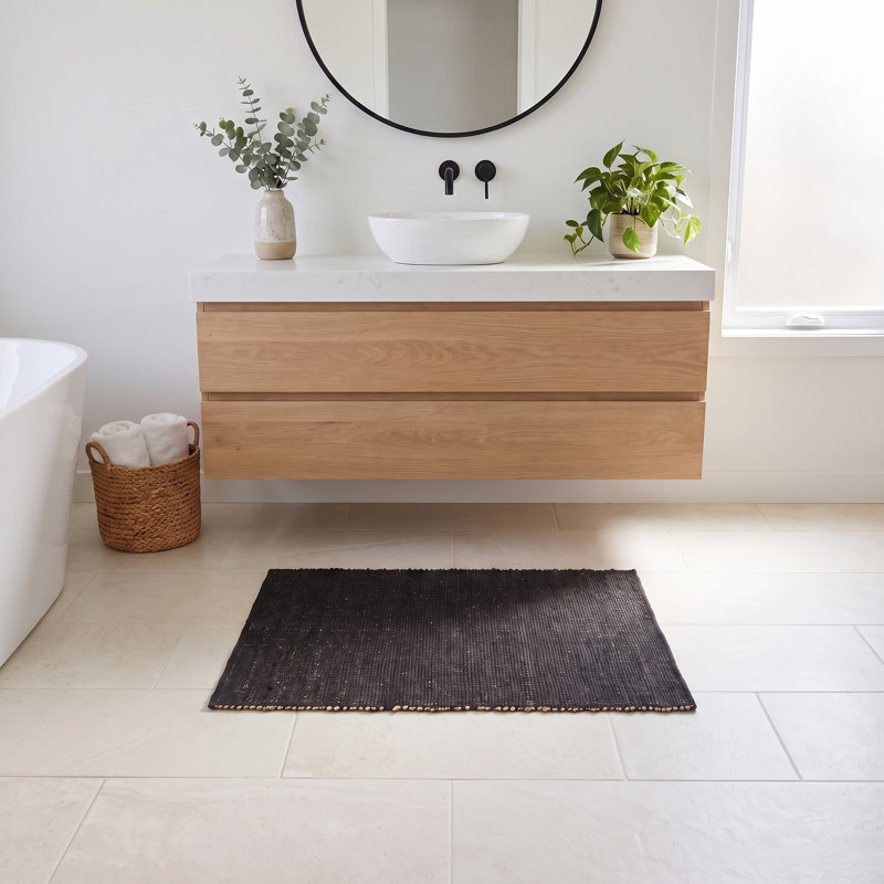 Tapis campagnard en jute et coton Colston, Rectangle 2 pi x 3 pi
