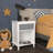 26.77''H Wooden Nightstand With One Drawer One Shelf For Kids, Adults+Handle-1212684343