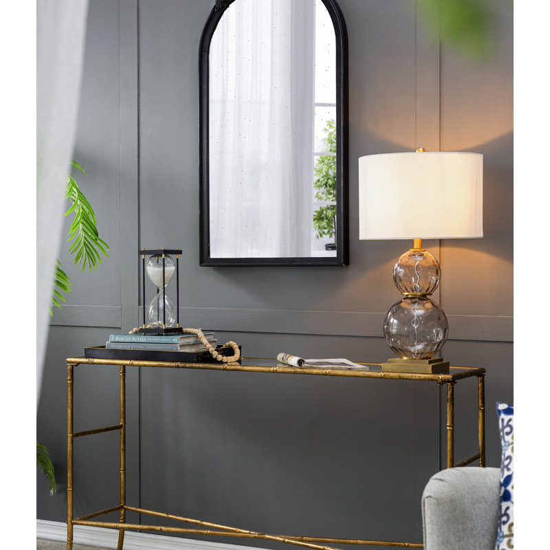 Miroir en bois manufacturé, 41.9" x 22.8", Black