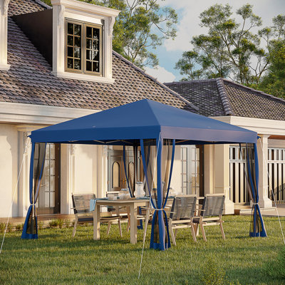 Outsunny 10' X 10' Pop Up Canopy Tent With Netting