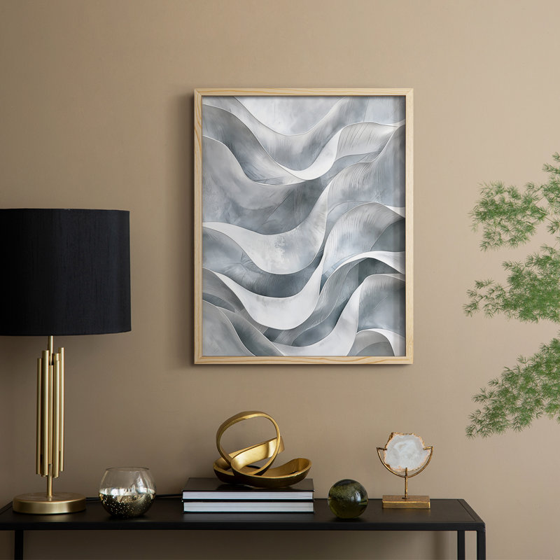 ABSTRACT Series CDLVII, reproduction encadrée - bois massif, H 30 po x l 24 po