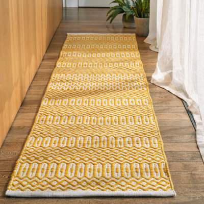 Perrotta Geometric Recycled P.E.T Hand Woven Indoor / Outdoor Area Rug