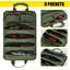 Sac à outils en toile imperméable à 6 poches - Organiseur à outils enroulable pour clés et outils à main - Résistante aux déchirures et à l'huile - Vert armé