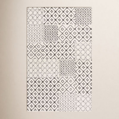 Hand-Tufted Geometric Wool Cotton Rug