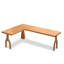 Bureau en bois massif en L Burlywood-479433146-479433151
