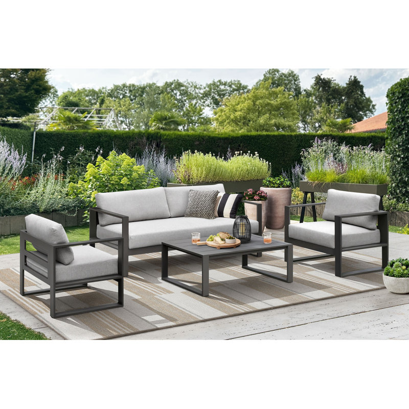 Vrishank Seating Set, Mocha, 4-PC