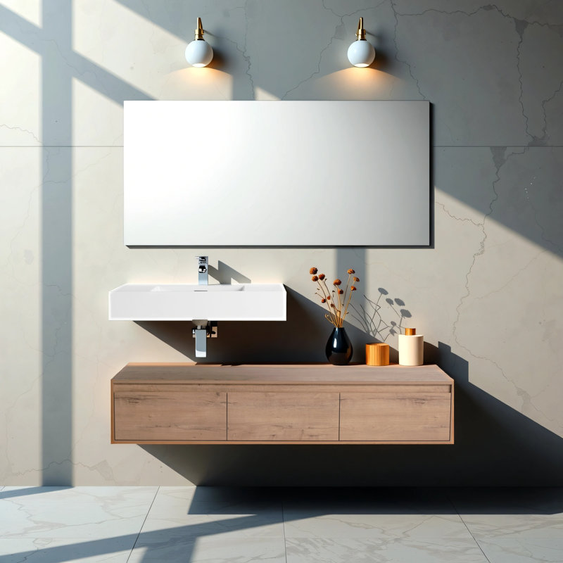 Conception de meuble-lavabo mural 60 po 