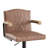 Set Of 2 Adjustable Swivel Bar Stools With Backs And Armrests, Faux Leather Kitchen Island Counter Height Bar Chairs With Round Metal Base And Footrest