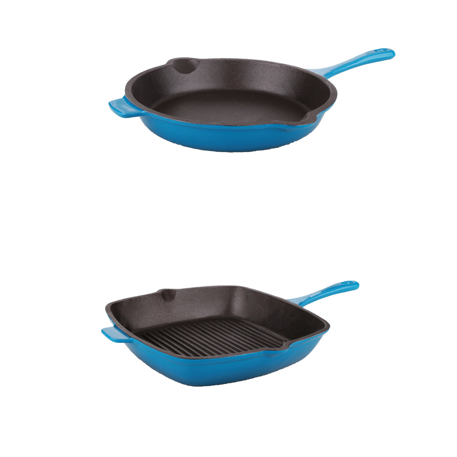 Berghoff Neo Cast Iron Cookware 3 Quart Covered Dutch Oven and 10 Fry Pan,  Set of 2