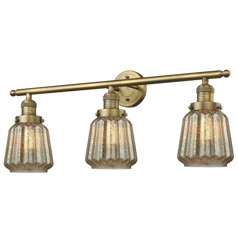 Vinson 3 - Light Dimmable Vanity Light, Brushed Brass, Mercury