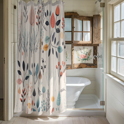 Subtle Blooms - Premium Shower Curtain