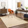 Rectangle Tex Solid Color Handmade Flatweave Wool Area Rug in Yellow