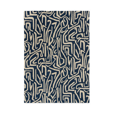 Melodic Hand Tufted Abstract Area Rug