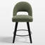 Tabouret de bar et de comptoir pivotant 26 po avec structure en bois massif-797512323-800021080