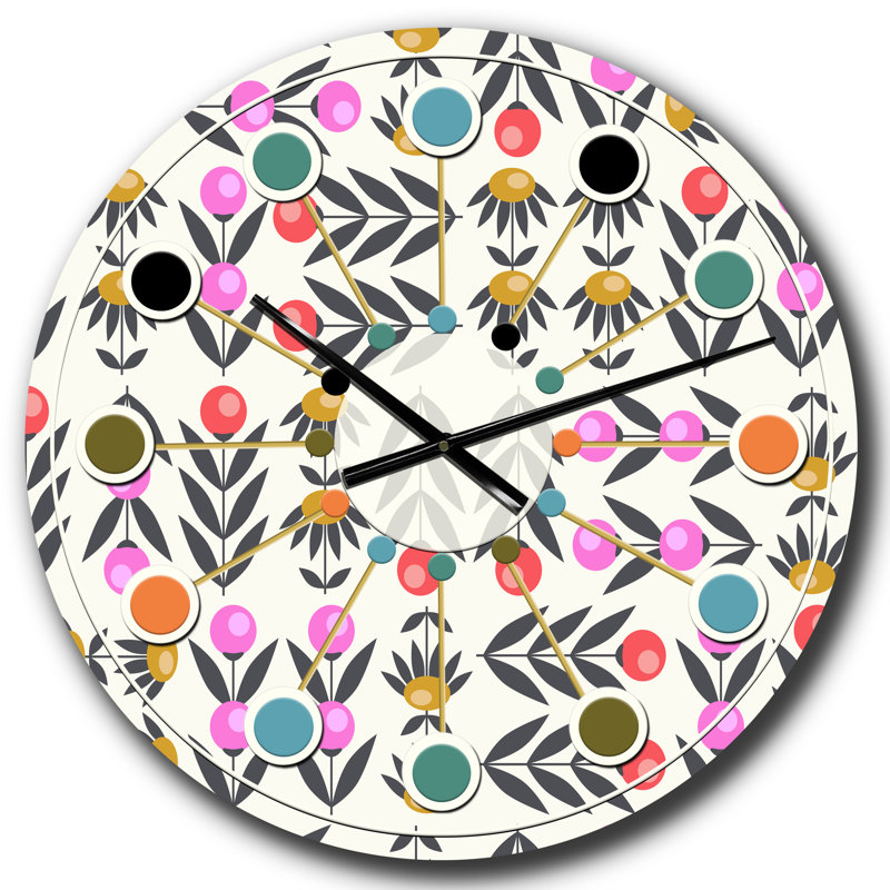 Horloge murale rétro Mid-Century, Grand