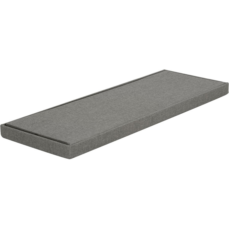 Phabian Foam Padding Upholstered Storage Bench, Grey/Brown/Blue, 37cm H x 110cm W x 37.5cm D