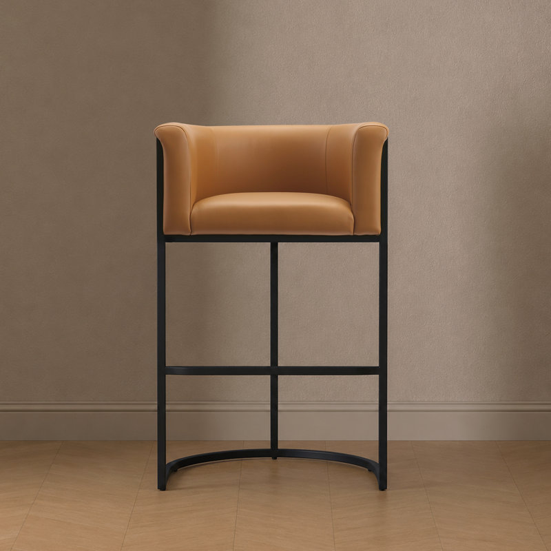 Tabouret de bar Cosmopolitan Mid-Century, Chameau, Tabouret de bar (siège d'une hauteur de 29,5 po)