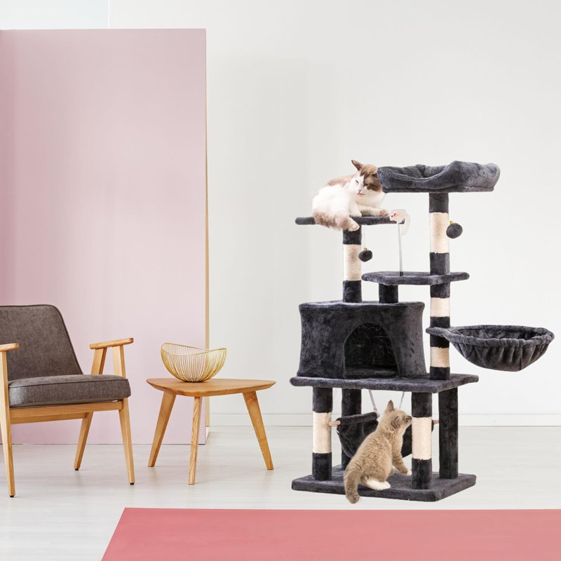 Deniene 45.2'' H Cat Tree, Deep Gray