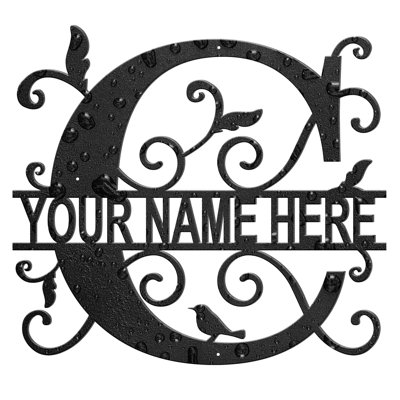 Personnalisé nom lettre monogramme famille personnaliser cadeau de mariage cabine en métal panneaux extérieurs