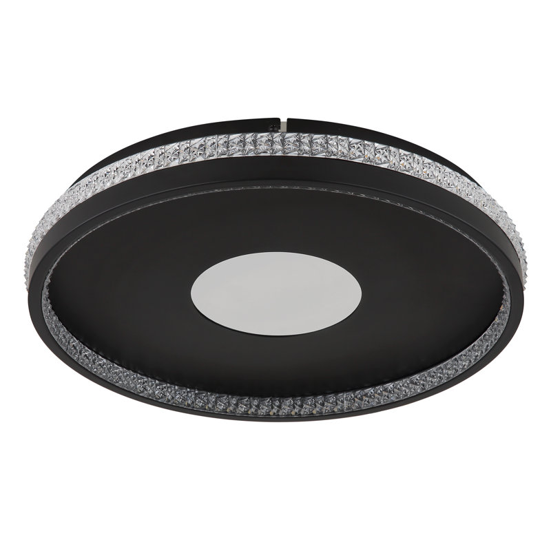 Plastic LED Flush Mount, Matte Black