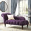 Chaise longue à accoudoirs roulés Angelica