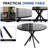 38.5" Round Dining Table Modern Style Kitchen Table With MDF Table Top And X-Shaped Pedestal Metal Legs, Small Circle Dining Room Leisure Table End Table For Home Office Conference, 2 To 4 People-1202602104