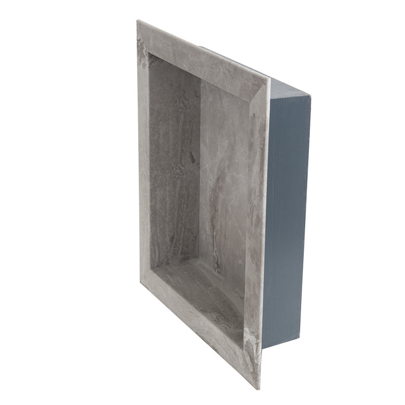 Palisade 17.5 in. x 15.5 in. Vinyl Waterproof Shower Niche Insert in Smoky Sky/Urban Slope, Smoky Sky/Urban Slope