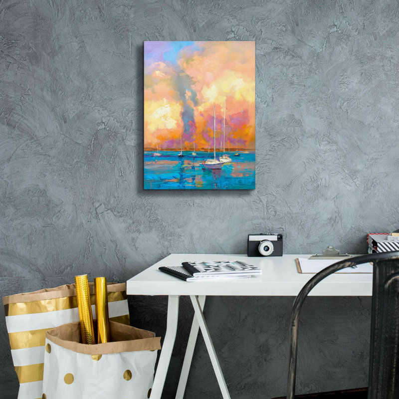 «Evening On The Bay» par Kasia Bruniany, impression sur toile, H 16 po x l 12 po x P 0,75 po