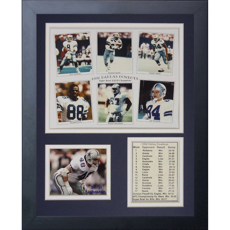 Memorabili encadrée 1992 champs dallas cowboys