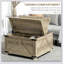 Table basse avec rangement, table basse carrée pour le salon, table en bois HOMcom