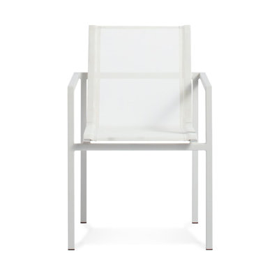 Skiff Premium All-Weather Wicker Outdoor Stacking Dining Armchair