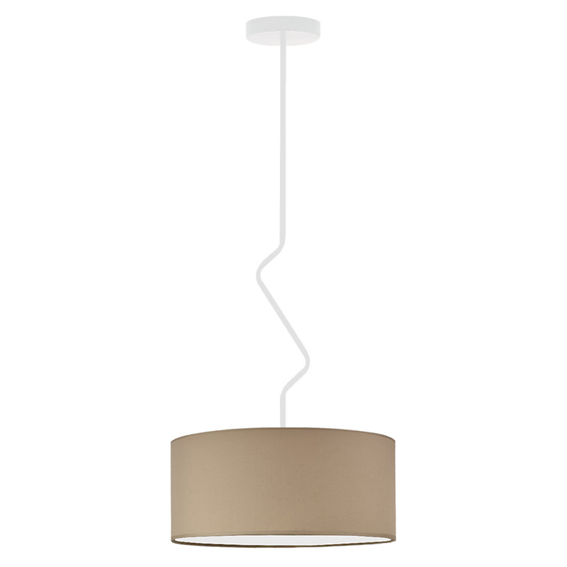 Candless 1 - Light Drum Pendant, White, Beige