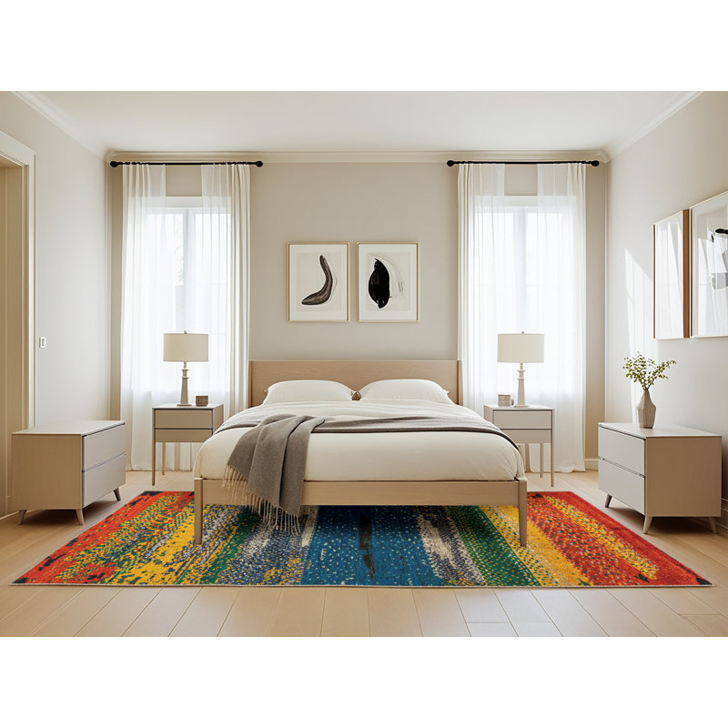 Monyca Abstract Indoor Rug, Rectangle 5' x 8'
