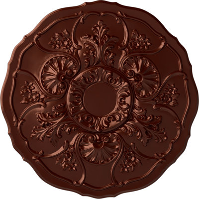 Endurathane Cornelia Ceiling Medallion, 22 1/2"OD x 1 1/2"P (Fits Canopies up to 4"), Hand-Painted Antique Copper Finish