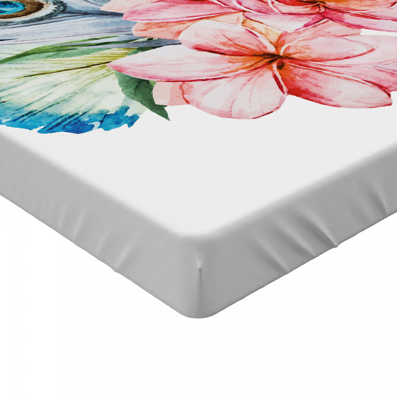 Microfiber Floral Fitted Sheet, Twin XL Fitted Sheet
