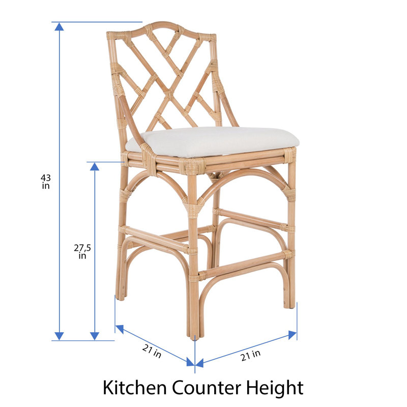 Alderson Upholstered Counter Stool, Natural, Counter Stool (27.5" Seat Height)