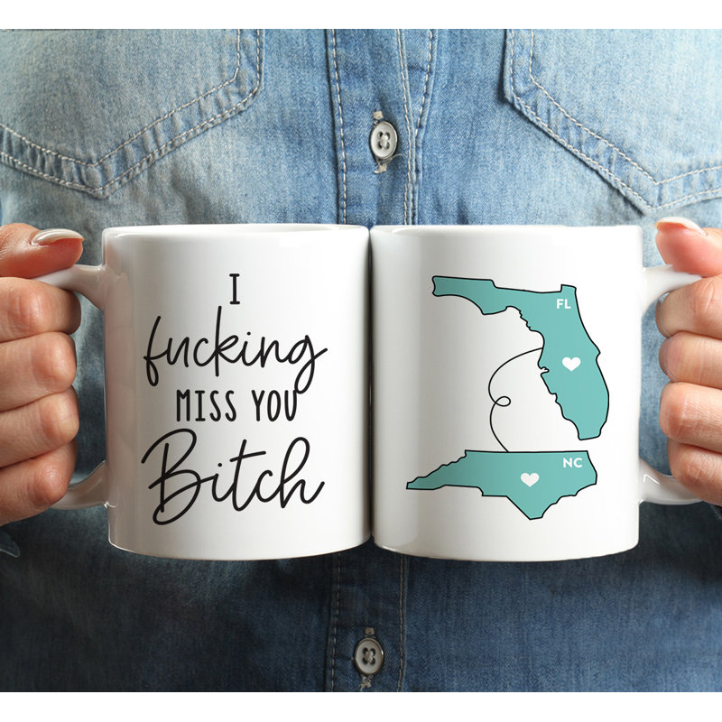 Ceramic Coffee Mug, Florida And North Carolina