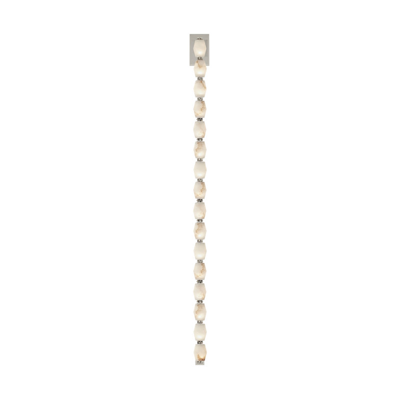 Sean Lavin Collier 53 Sconce in Bronze with Alabaster shade, Polished Nickel, 3000K